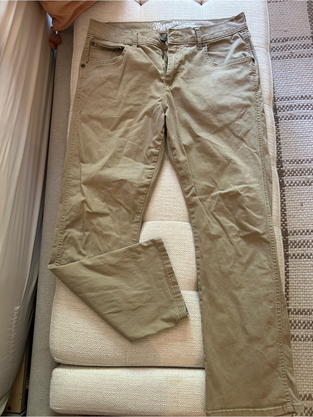 Wrangler Retro Slim Straight Tan Pants